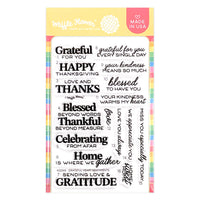 Grateful Heart Sentiments - Clear Stamp
