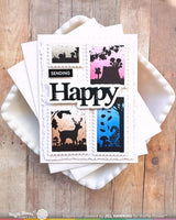 Postage Collage Autumn Sunset - Clear Stamp