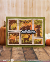 Postage Collage Autumn Sunset - Clear Stamp