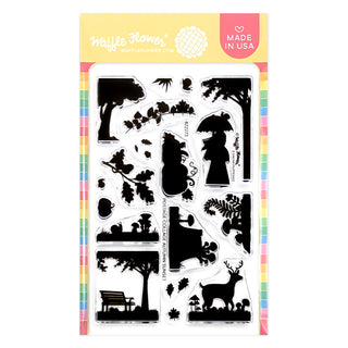 Postage Collage Autumn Sunset - Clear Stamp