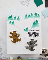 Snow Angel Pup Duo - Die-n-stencil