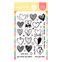 Inside Accents - Hearts -  Clear Stamp