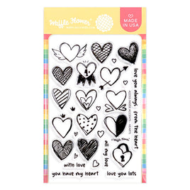 Inside Accents - Hearts -  Clear Stamp