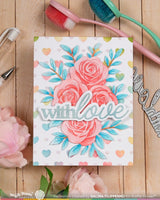 Dashed Lattice Hearts - Stencil