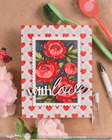 Dashed Lattice Hearts - Stencil