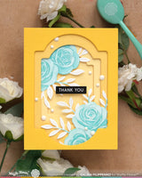 Postage Collage Peony - Stencil