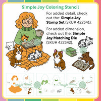 Simple Joy Coloring Stencil