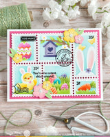 Postage Collage Egg Hunt - Stencil