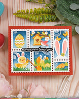 Postage Collage Egg Hunt - Stencil