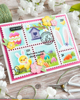 Postage Collage Egg Hunt - Clear Stamp