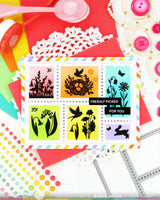 Postage Collage Spring Silhouettes - Clear Stamp