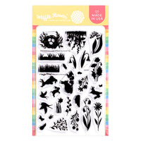 Postage Collage Spring Silhouettes - Clear Stamp