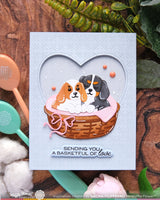 Basketful of Puppies - Die-n-stencil