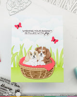 Basketful of Puppies - Die-n-stencil