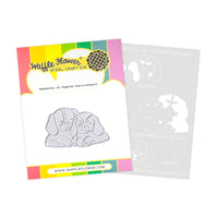 Basketful of Puppies - Die-n-stencil