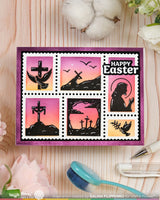 Postage Collage Easter Silhouettes - Clear Stamp