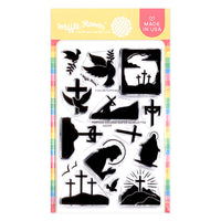 Postage Collage Easter Silhouettes - Clear Stamp