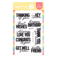 Mixed Sentiments -  Waffle Flower Clear Stamp