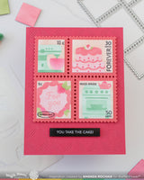 Postage Collage Baking Fun - Waffle Flower Stencil