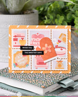 Postage Collage Baking Fun - Waffle Flower Stencil