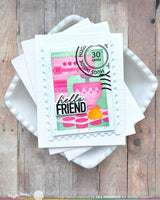 Postage Collage Baking Fun - Waffle Flower Stencil