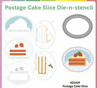 Postage Cake Slice - Waffle Flower Die-N-Stencil