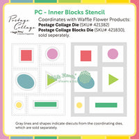 Postage Collage Inner Blocks - Stencil