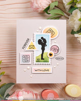 Postage Collage Inner Blocks - Stencil