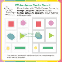 Postage Collage A6 Inner Blocks - Stencil