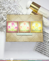 Square Postage Daffodil - Stencil