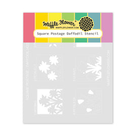 Square Postage Daffodil - Stencil