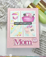 Postage Collage Mom - Stencil