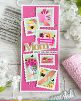 Postage Collage Mom - Stencil