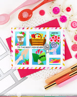 Postage Collage Mom - Stencil