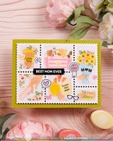 Postage Collage Mom - Stencil