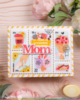Postage Collage Mom - Stencil