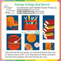 Postage Collage Dad - Stencil