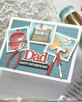 Postage Collage Dad - Stencil