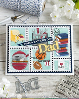 Postage Collage Dad - Stencil