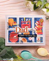 Postage Collage Dad - Stencil