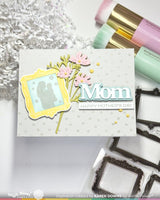 Postage Collage Mom Silhouettes - Clear Stamp