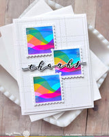 Square Postage Wave - Stencil