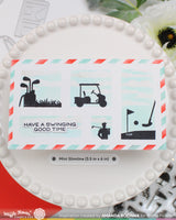 Postage Collage Golf Silhouettes - Clear Stamp