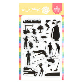 Postage Collage Golf Silhouettes - Clear Stamp