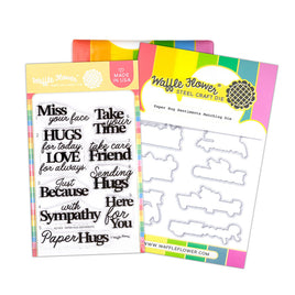 Paper Hug Sentiments - Clear Stamp & Die Combo