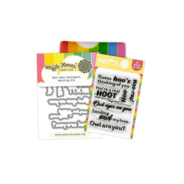 Real Hoot Sentiments Clear Stamp & Die Combo