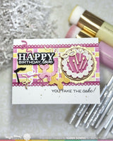 Baked with Love Sentiments -  Waffle Flower Clear Stamp & Die Combo