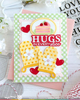 Baked with Love Sentiments -  Waffle Flower Clear Stamp & Die Combo