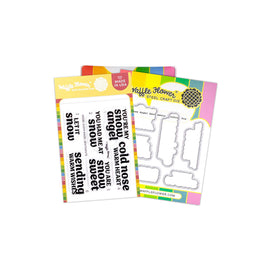 Snow Angel Sentiments - Clear Stamp & Die Combo