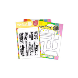 Love You More Sentiments - Clear Stamp & Die Combo